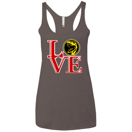 T-Shirts Macchiato / X-Small Red Ranger LOVE Women's Triblend Racerback Tank