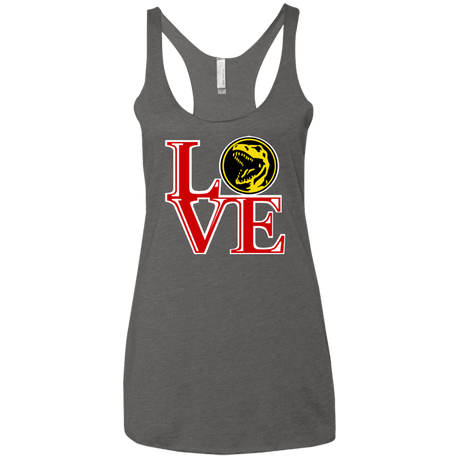 T-Shirts Premium Heather / X-Small Red Ranger LOVE Women's Triblend Racerback Tank