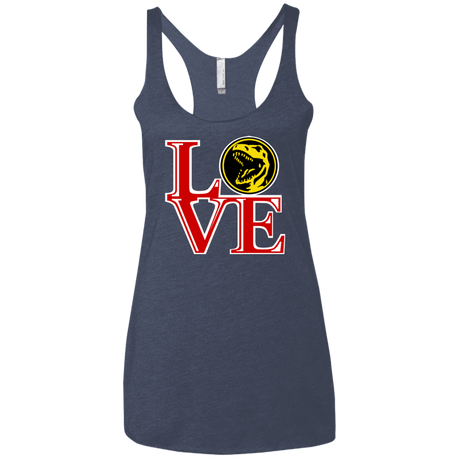 T-Shirts Vintage Navy / X-Small Red Ranger LOVE Women's Triblend Racerback Tank