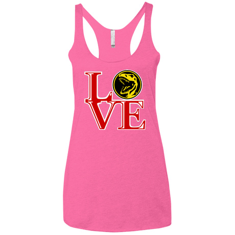 T-Shirts Vintage Pink / X-Small Red Ranger LOVE Women's Triblend Racerback Tank