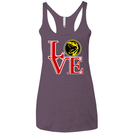 T-Shirts Vintage Purple / X-Small Red Ranger LOVE Women's Triblend Racerback Tank