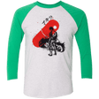 T-Shirts Heather White/Envy / X-Small RED SUN AKIRA Men's Triblend 3/4 Sleeve