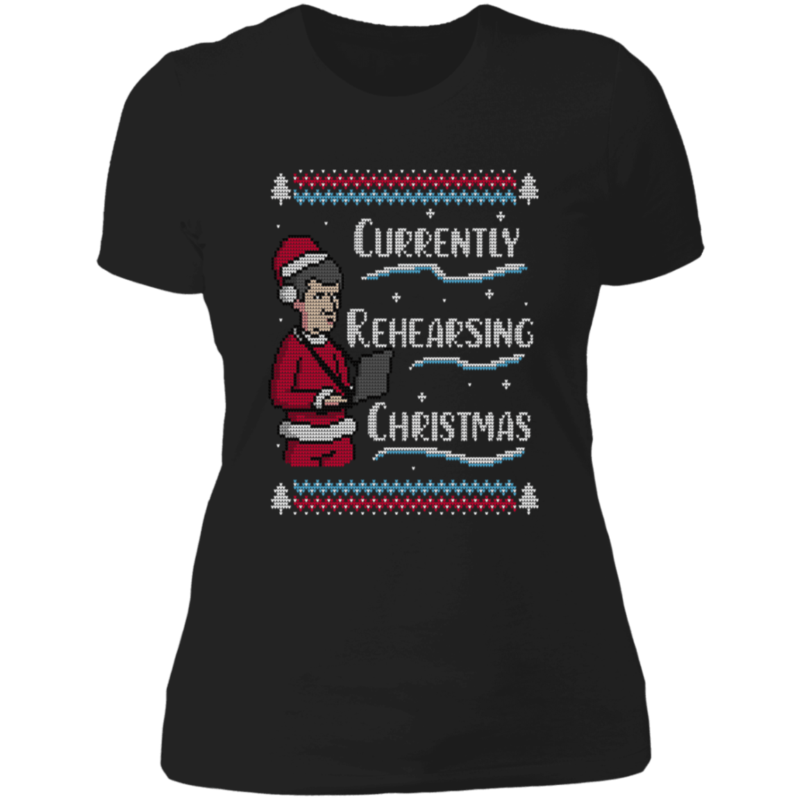 T-Shirts Black / X-Small Rehearsing Christmas Women's Premium T-Shirt