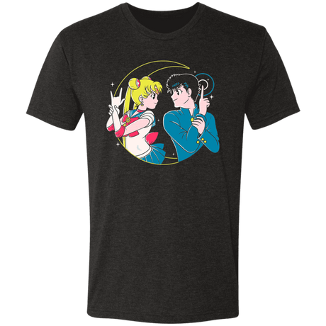 T-Shirts Vintage Black / S Retro Battle Anime Men's Triblend T-Shirt