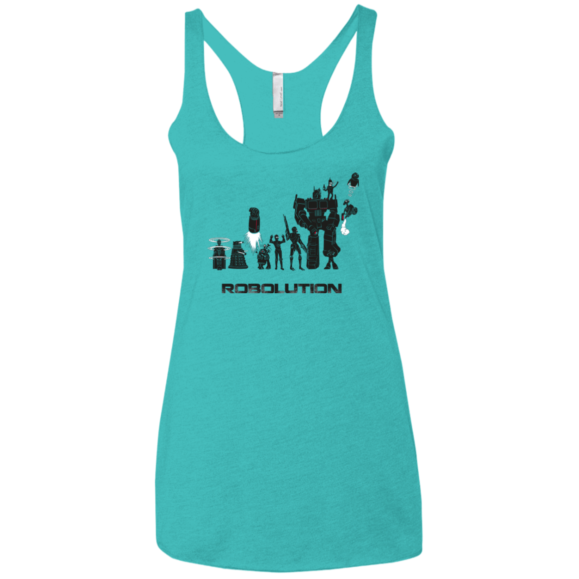 T-Shirts Tahiti Blue / X-Small Robolution Women's Triblend Racerback Tank