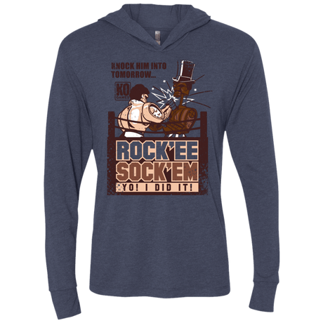 T-Shirts Vintage Navy / X-Small Rockee Sockem Triblend Long Sleeve Hoodie Tee