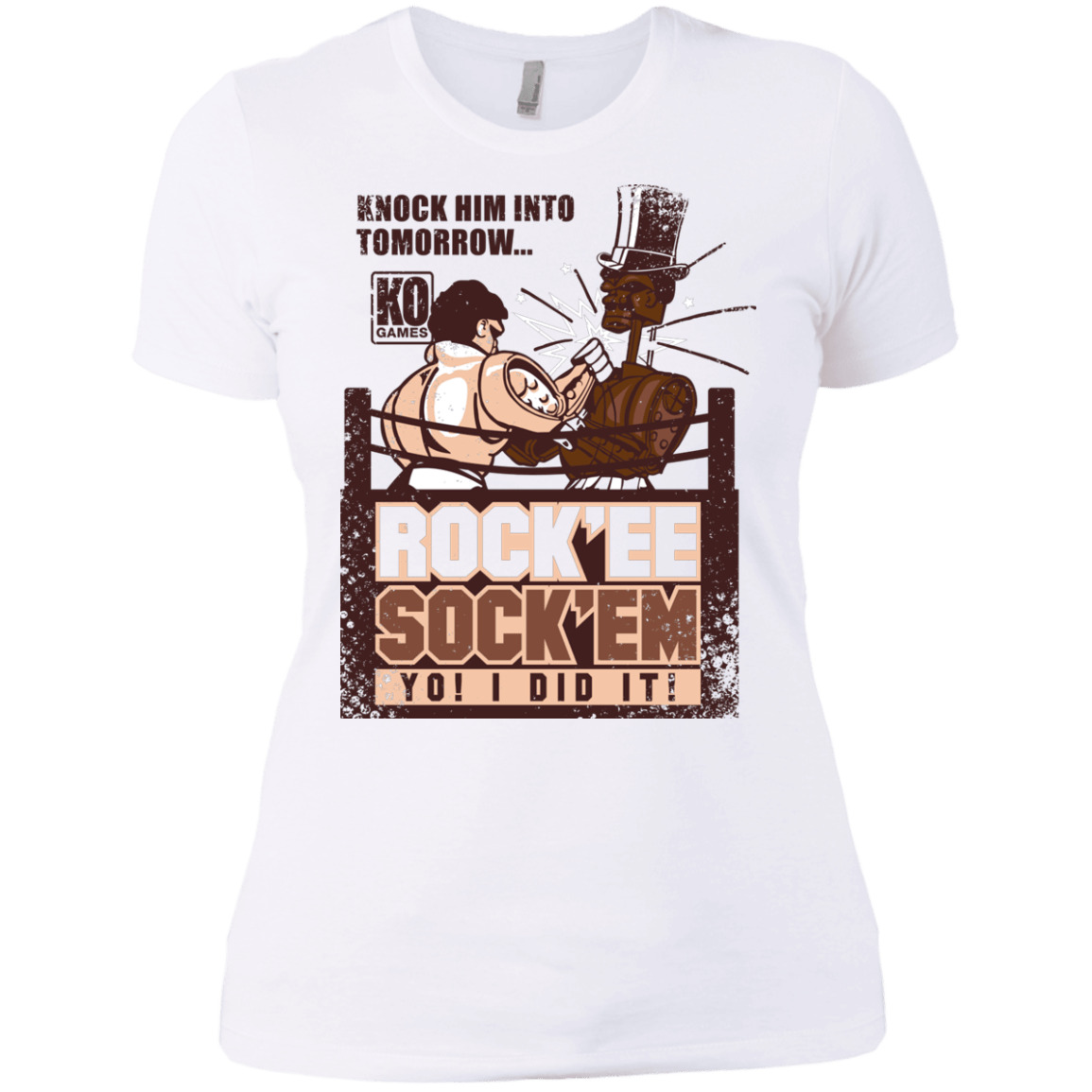 T-Shirts White / X-Small Rockee Sockem Women's Premium T-Shirt