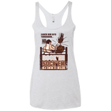 T-Shirts Heather White / X-Small Rockee Sockem Women's Triblend Racerback Tank