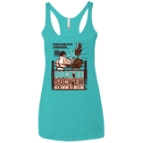 T-Shirts Tahiti Blue / X-Small Rockee Sockem Women's Triblend Racerback Tank