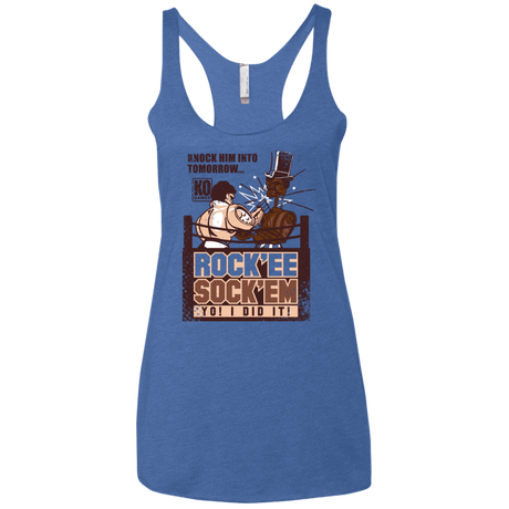T-Shirts Vintage Royal / X-Small Rockee Sockem Women's Triblend Racerback Tank