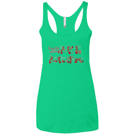 T-Shirts Envy / X-Small Rocket and Groot Women's Triblend Racerback Tank