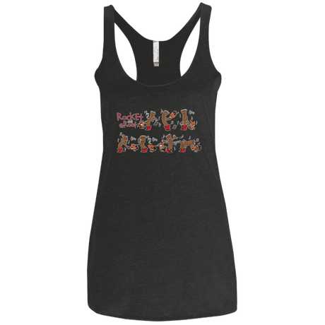 T-Shirts Vintage Black / X-Small Rocket and Groot Women's Triblend Racerback Tank