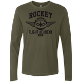 T-Shirts Military Green / Small Rocket Flight Academy Men's Premium Long Sleeve