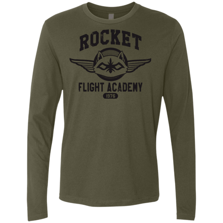 T-Shirts Military Green / Small Rocket Flight Academy Men's Premium Long Sleeve