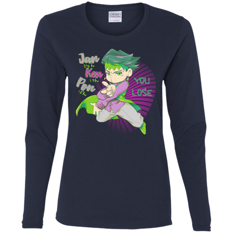 T-Shirts Navy / S Rohan Kishibe Women's Long Sleeve T-Shirt