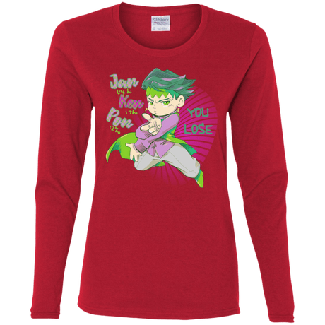 T-Shirts Red / S Rohan Kishibe Women's Long Sleeve T-Shirt