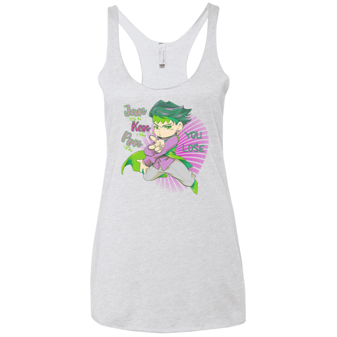 T-Shirts Heather White / X-Small Rohan Kishibe Women's Triblend Racerback Tank