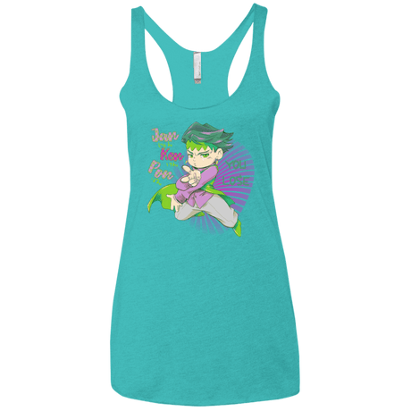 T-Shirts Tahiti Blue / X-Small Rohan Kishibe Women's Triblend Racerback Tank