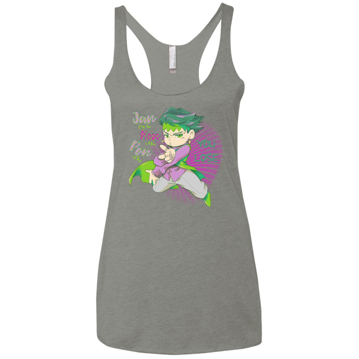 T-Shirts Venetian Grey / X-Small Rohan Kishibe Women's Triblend Racerback Tank