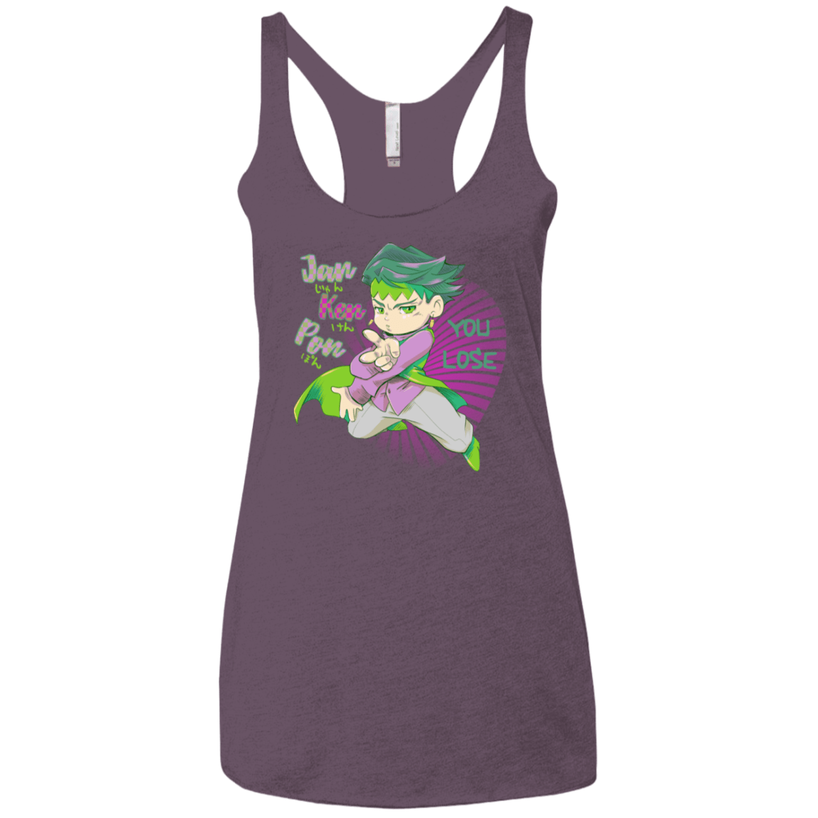 T-Shirts Vintage Purple / X-Small Rohan Kishibe Women's Triblend Racerback Tank