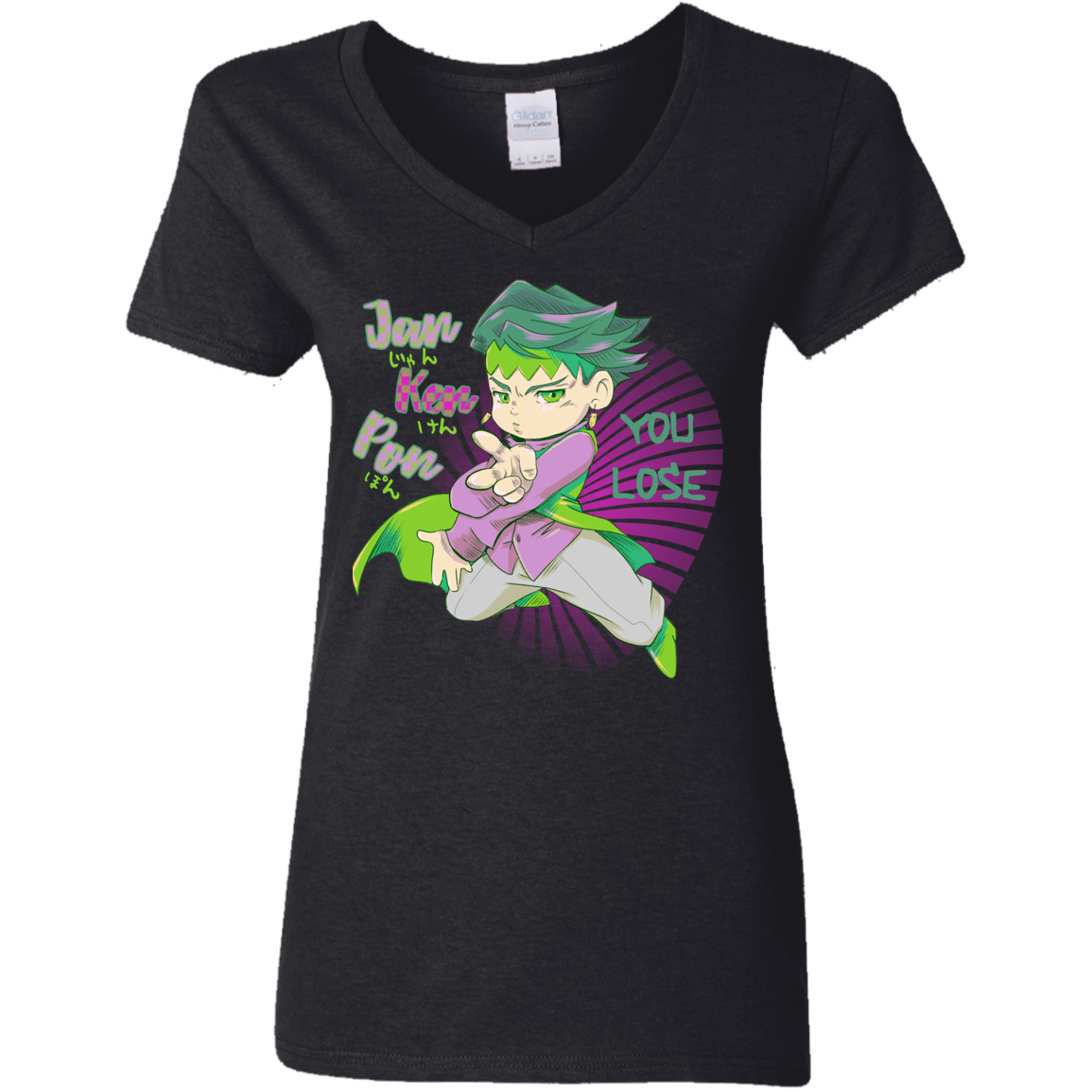 T-Shirts Black / S Rohan Kishibe Women's V-Neck T-Shirt