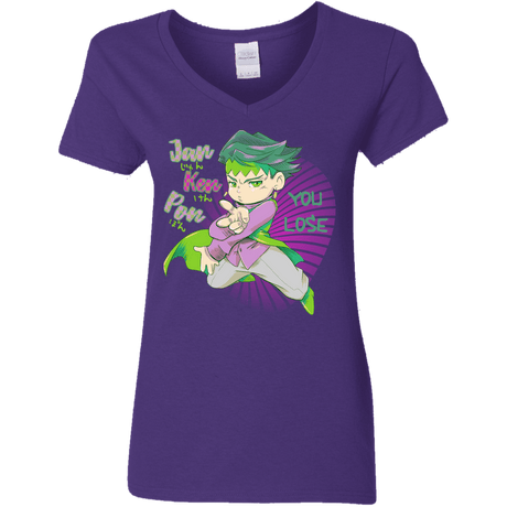 T-Shirts Purple / S Rohan Kishibe Women's V-Neck T-Shirt