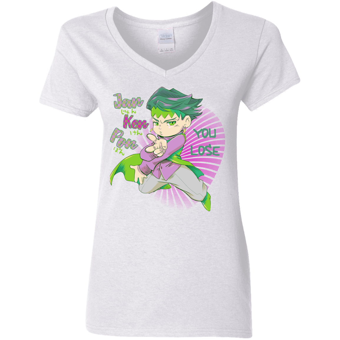 T-Shirts White / S Rohan Kishibe Women's V-Neck T-Shirt