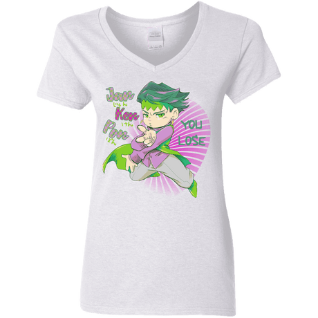 T-Shirts White / S Rohan Kishibe Women's V-Neck T-Shirt