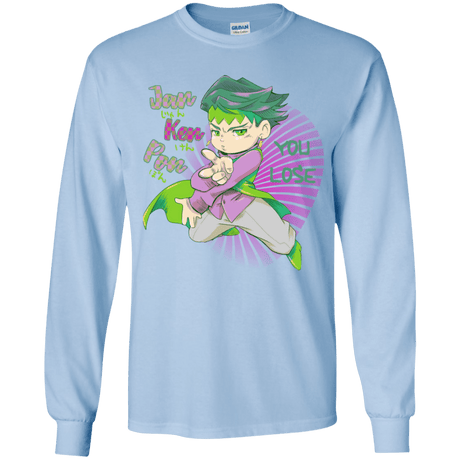 T-Shirts Light Blue / YS Rohan Kishibe Youth Long Sleeve T-Shirt