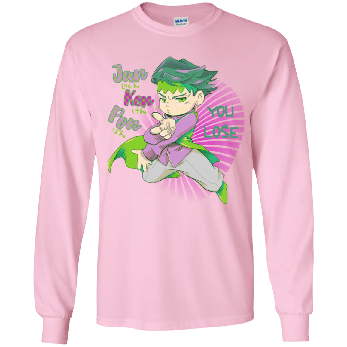 T-Shirts Light Pink / YS Rohan Kishibe Youth Long Sleeve T-Shirt