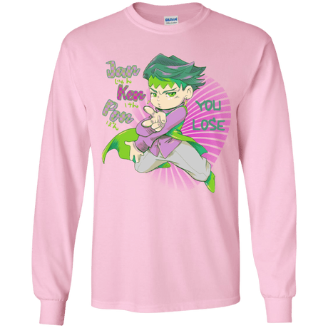 T-Shirts Light Pink / YS Rohan Kishibe Youth Long Sleeve T-Shirt