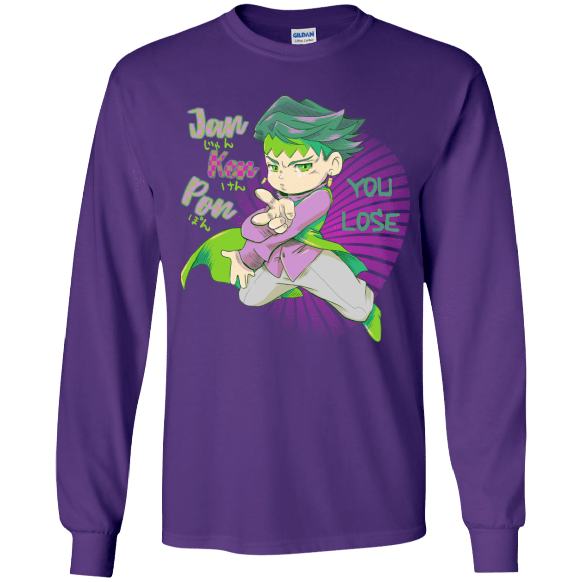 T-Shirts Purple / YS Rohan Kishibe Youth Long Sleeve T-Shirt