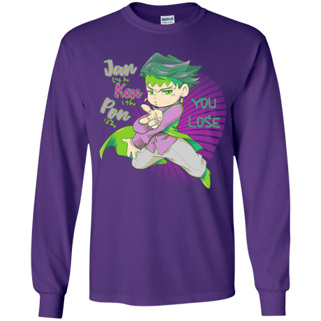 T-Shirts Purple / YS Rohan Kishibe Youth Long Sleeve T-Shirt