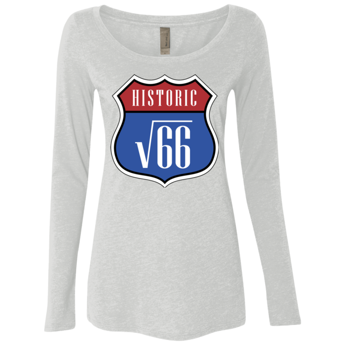 T-Shirts Heather White / Small Route v66 Women's Triblend Long Sleeve Shirt