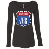 T-Shirts Vintage Black / Small Route v66 Women's Triblend Long Sleeve Shirt