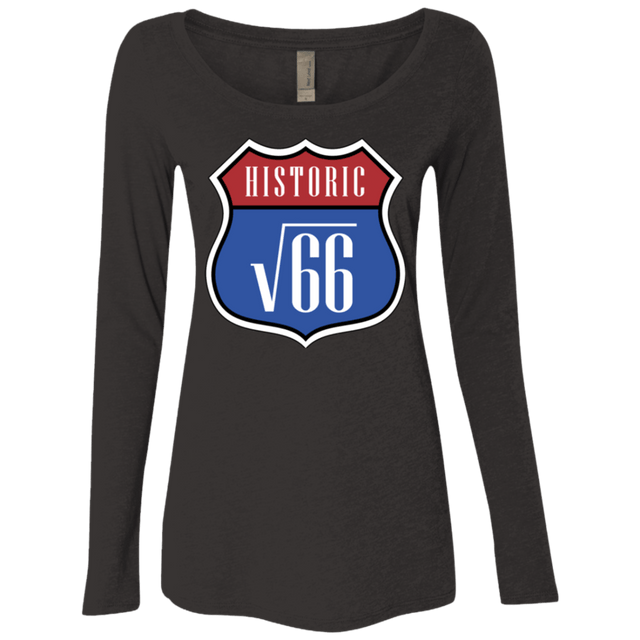 T-Shirts Vintage Black / Small Route v66 Women's Triblend Long Sleeve Shirt