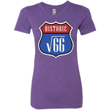 T-Shirts Purple Rush / Small Route v66 Women's Triblend T-Shirt