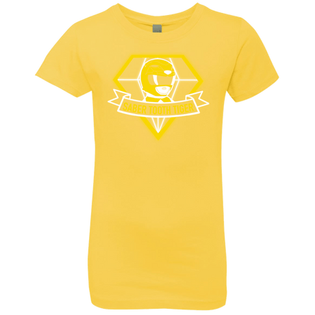 T-Shirts Vibrant Yellow / YXS Saber Tooth Tiger Girls Premium T-Shirt