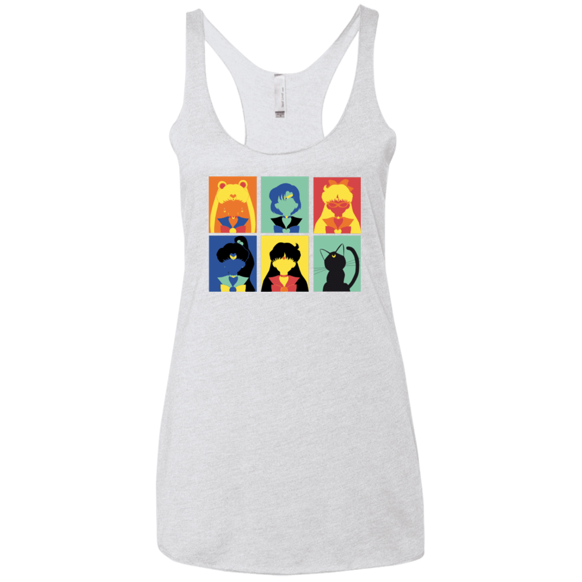 T-Shirts Heather White / X-Small Sailor pop Women's Triblend Racerback Tank