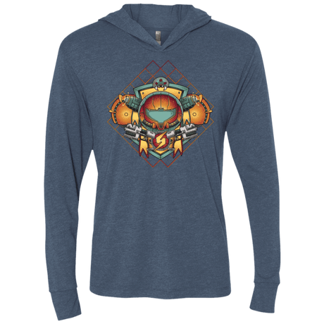 T-Shirts Indigo / X-Small Samus crest Triblend Long Sleeve Hoodie Tee