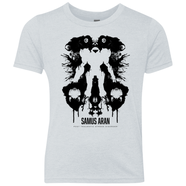 T-Shirts Heather White / YXS Samus Ink Blot Youth Triblend T-Shirt
