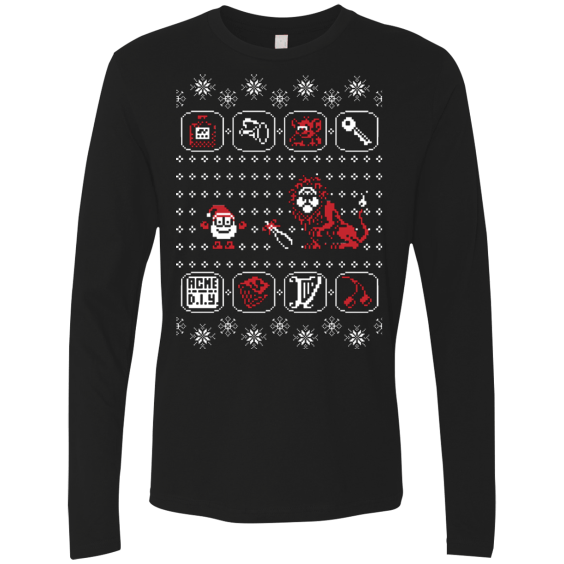 T-Shirts Black / Small Santa Of The Yolkfolk Men's Premium Long Sleeve