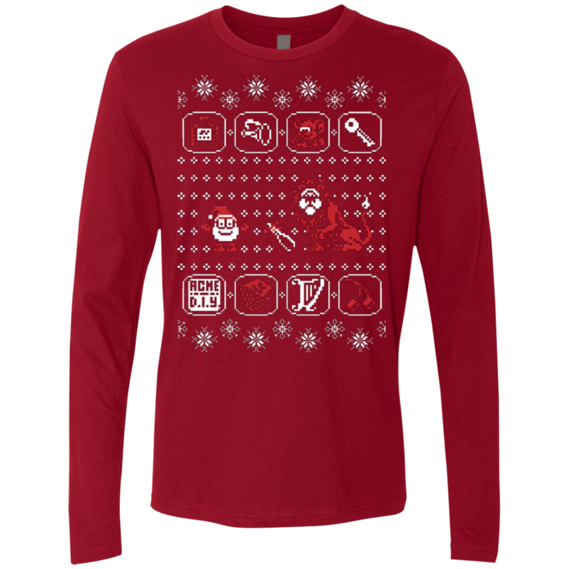 T-Shirts Cardinal / Small Santa Of The Yolkfolk Men's Premium Long Sleeve