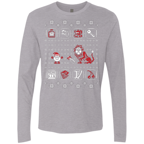 T-Shirts Heather Grey / Small Santa Of The Yolkfolk Men's Premium Long Sleeve