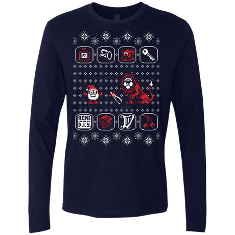 T-Shirts Midnight Navy / Small Santa Of The Yolkfolk Men's Premium Long Sleeve