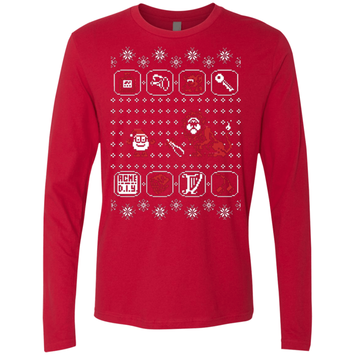 T-Shirts Red / Small Santa Of The Yolkfolk Men's Premium Long Sleeve