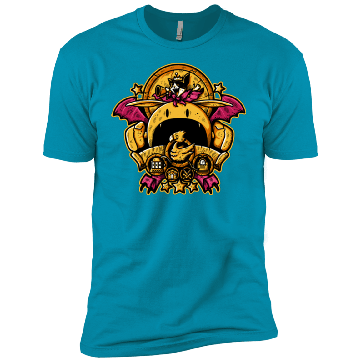 T-Shirts Turquoise / YXS SAUCER CREST Boys Premium T-Shirt