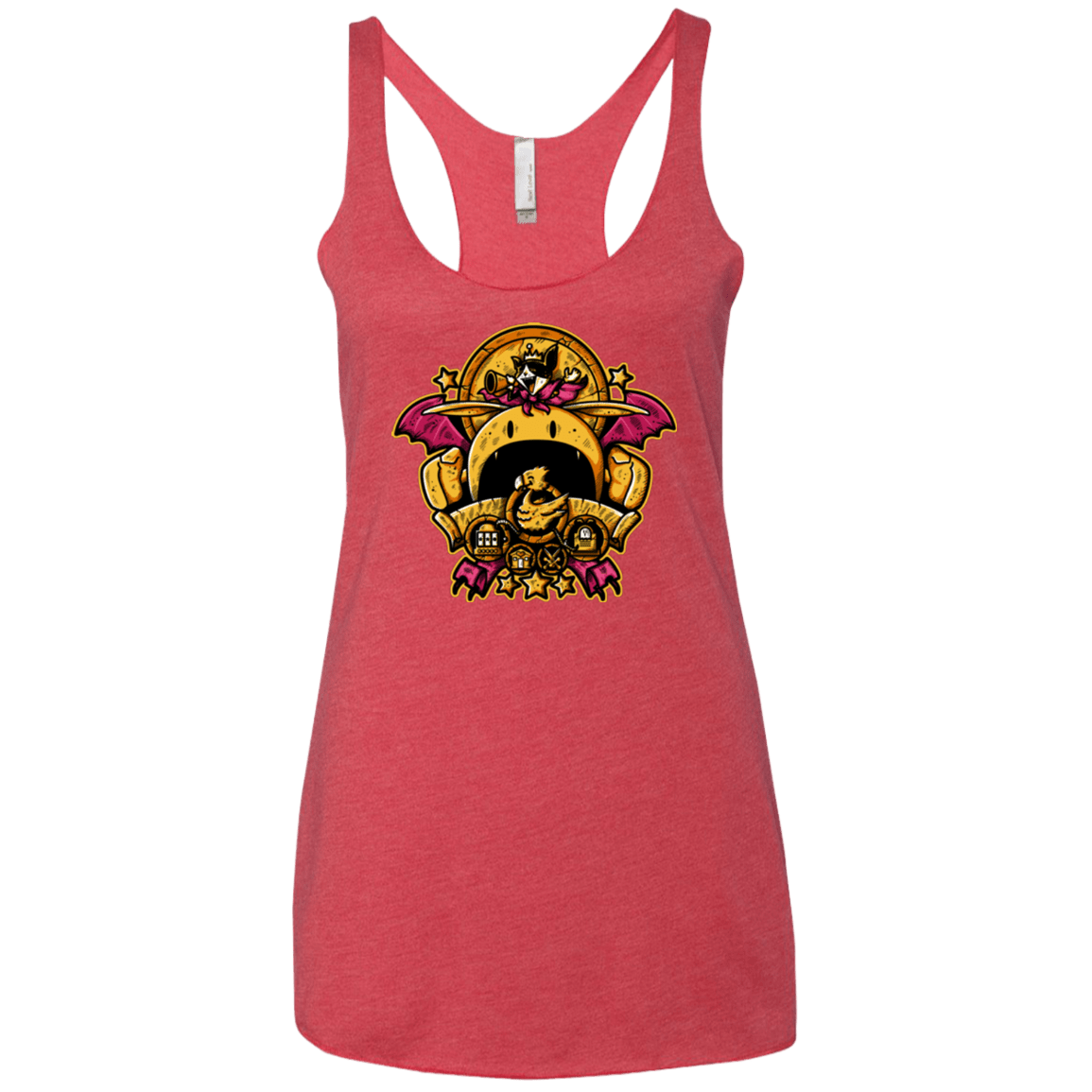 T-Shirts Vintage Red / X-Small SAUCER CREST Women's Triblend Racerback Tank