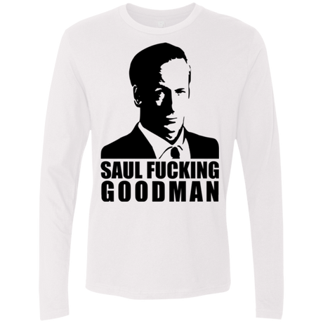 T-Shirts White / Small Saul fucking Goodman Men's Premium Long Sleeve