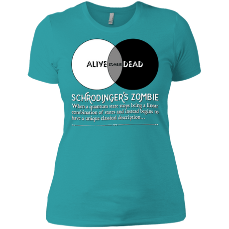 T-Shirts Tahiti Blue / X-Small Schrödinger's Zombie Women's Premium T-Shirt